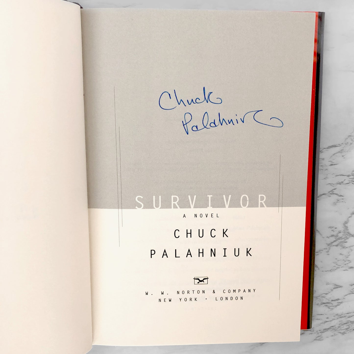 Survivor by Chuck Palahniuk SIGNED! [FIRST EDITION / FIRST PRINTING] 1999