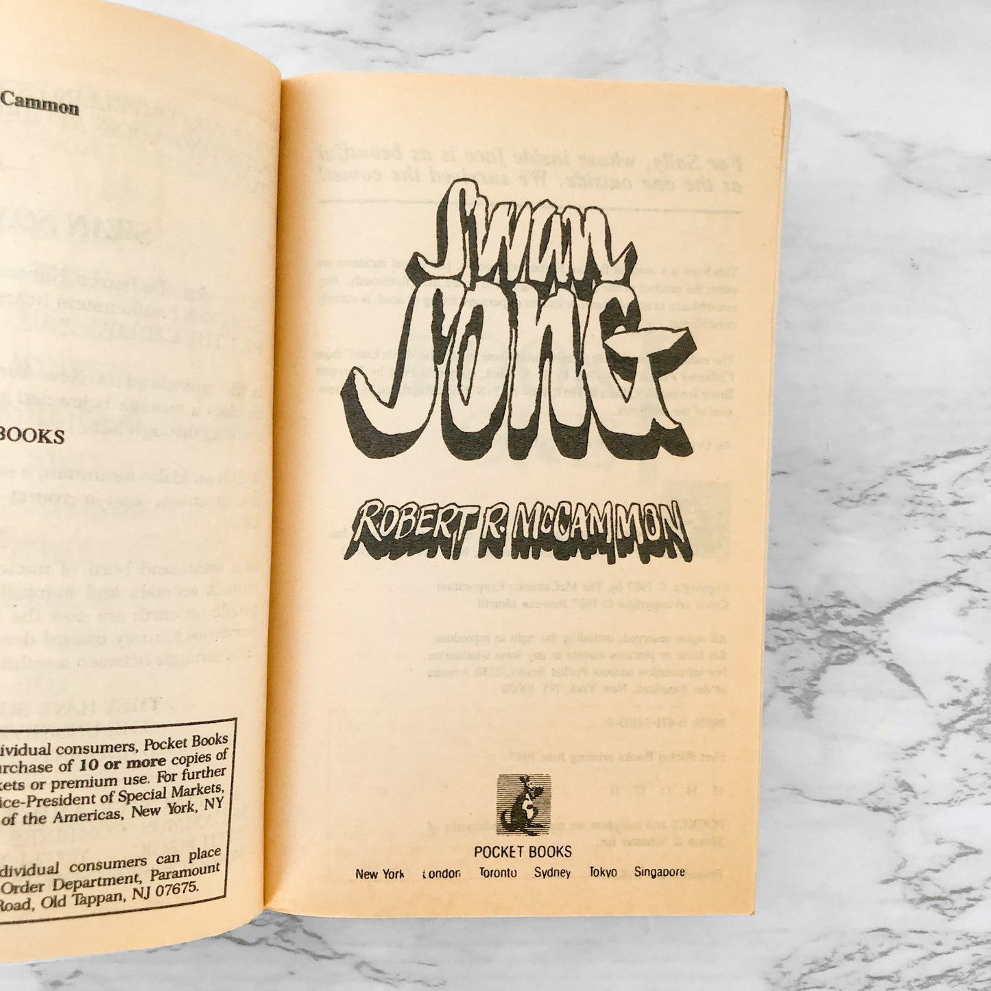 Swan Song by Robert R. McCammon [1987 PAPERBACK]