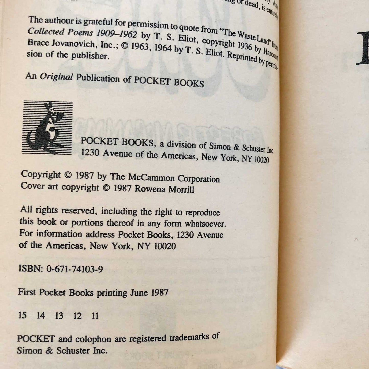 Swan Song by Robert R. McCammon [1987 PAPERBACK]