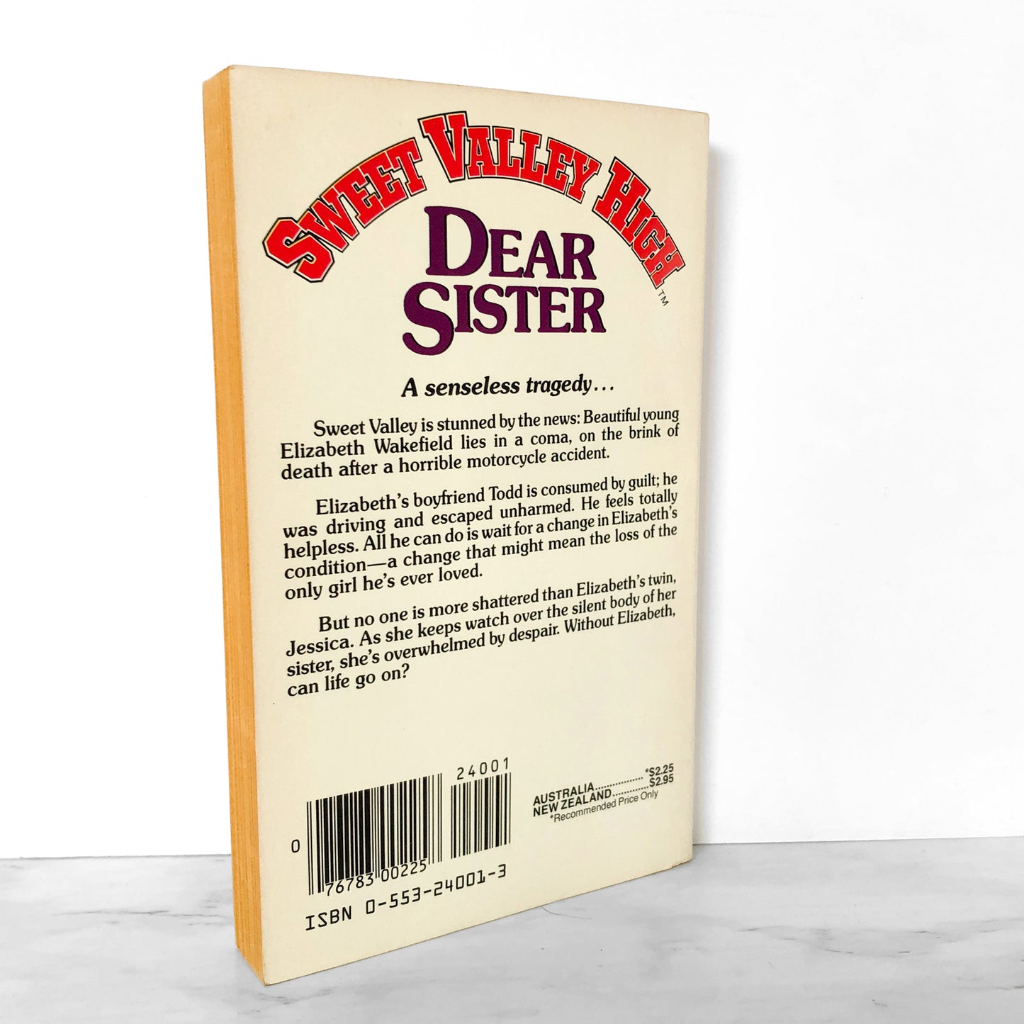 Sweet Valley High #7: Dear Sister by Francine Pascal & Kate William [FIRST PRINTING] 1984