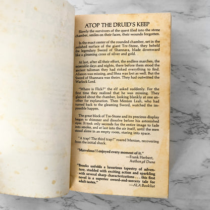 The Sword of Shannara by Terry Brooks [1978 PAPERBACK]