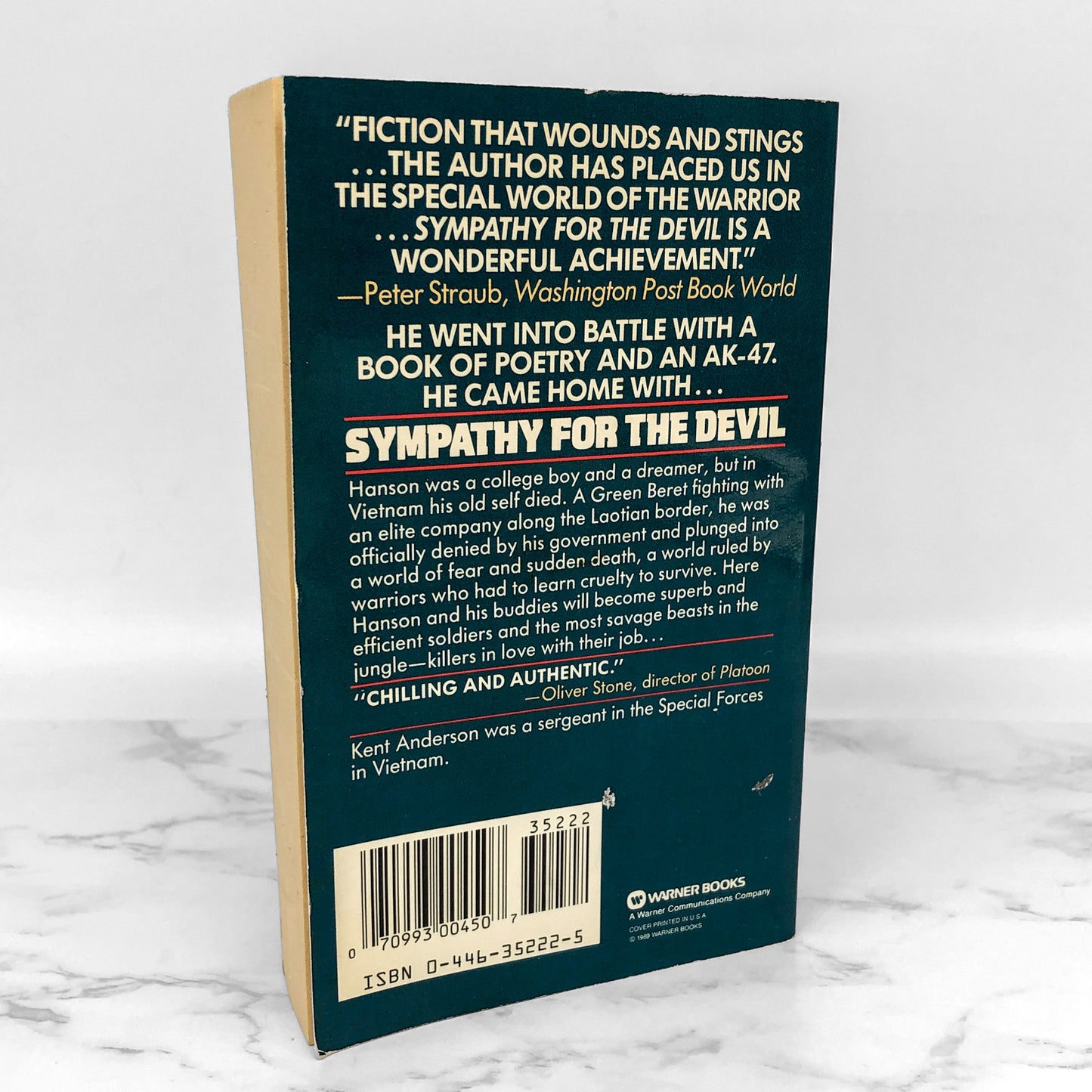 Sympathy For The Devil by Kent Anderson [FIRST PAPERBACK PRINTING] 1989