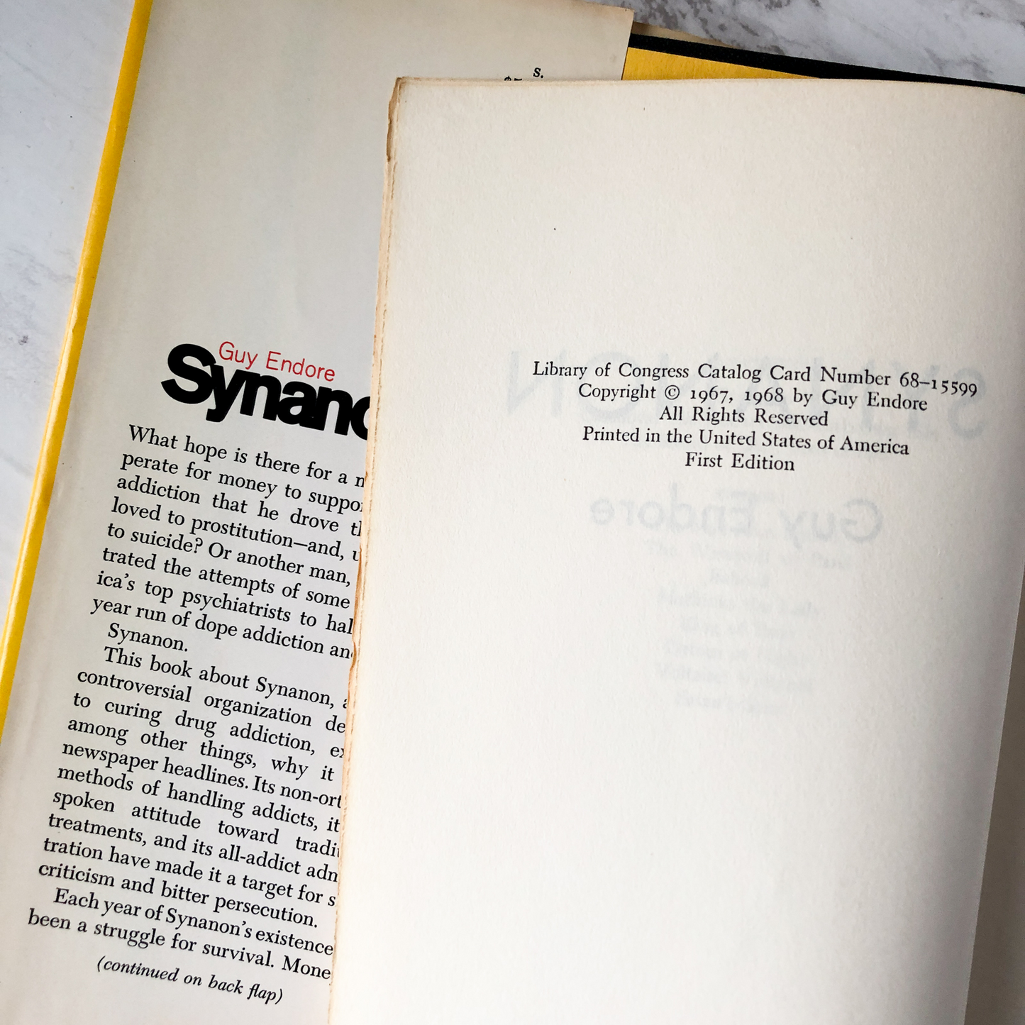 Synanon by Guy Endore [FIRST EDITION] - Bookshop Apocalypse