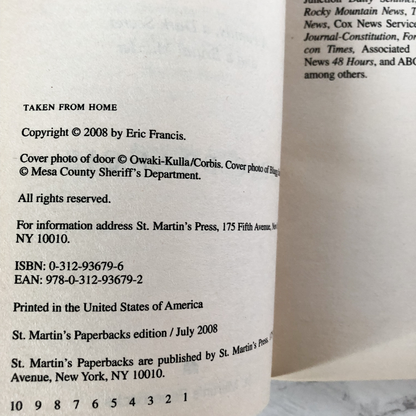 Taken From Home by Eric Francis [2008 PAPERBACK] - Bookshop Apocalypse