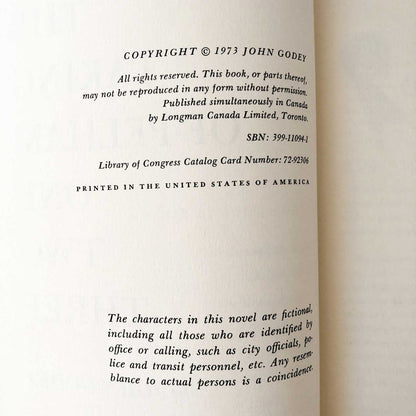 The Taking of Pelham One Two Three by John Godey [FIRST EDITION / 1973]