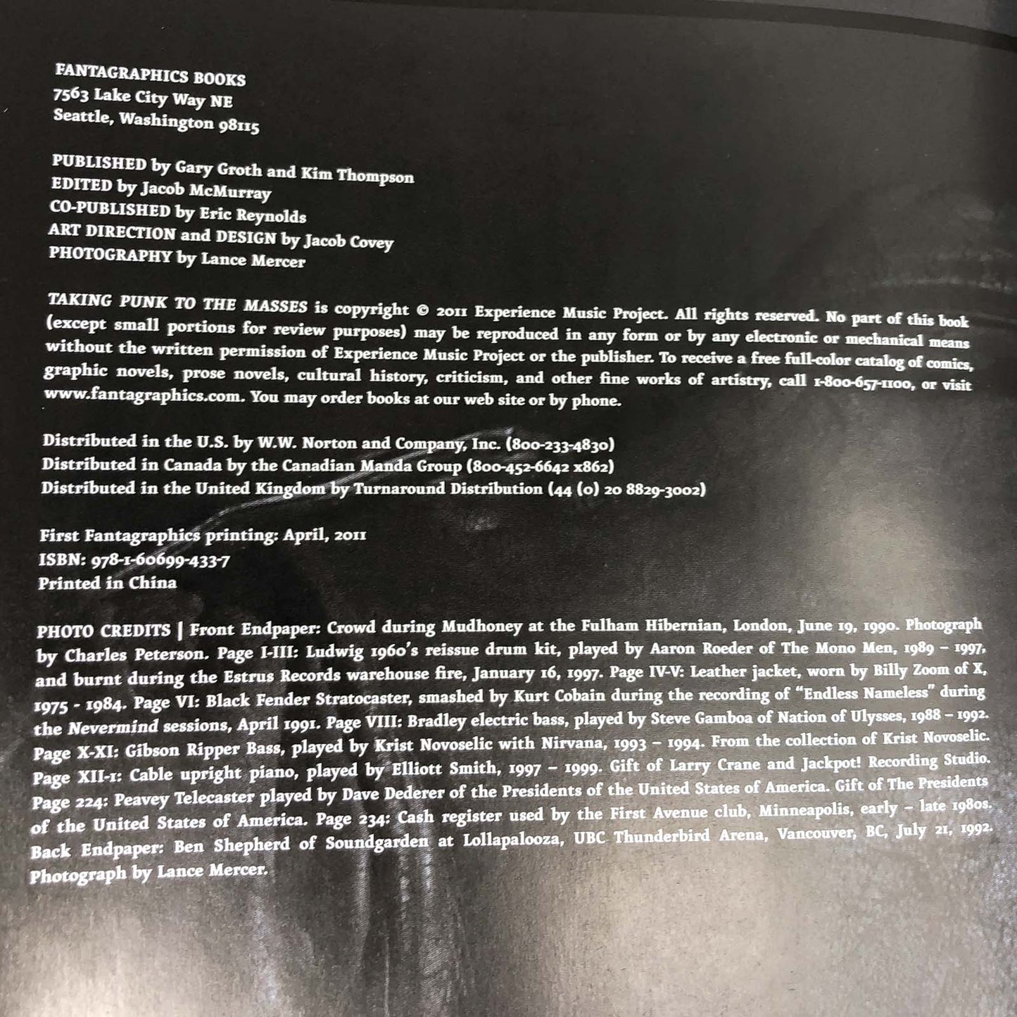 Taking Punk to the Masses: From Nowhere to Nevermind by Jacob McMurray [FIRST EDITION + DVD] 2011 •Fantagraphics