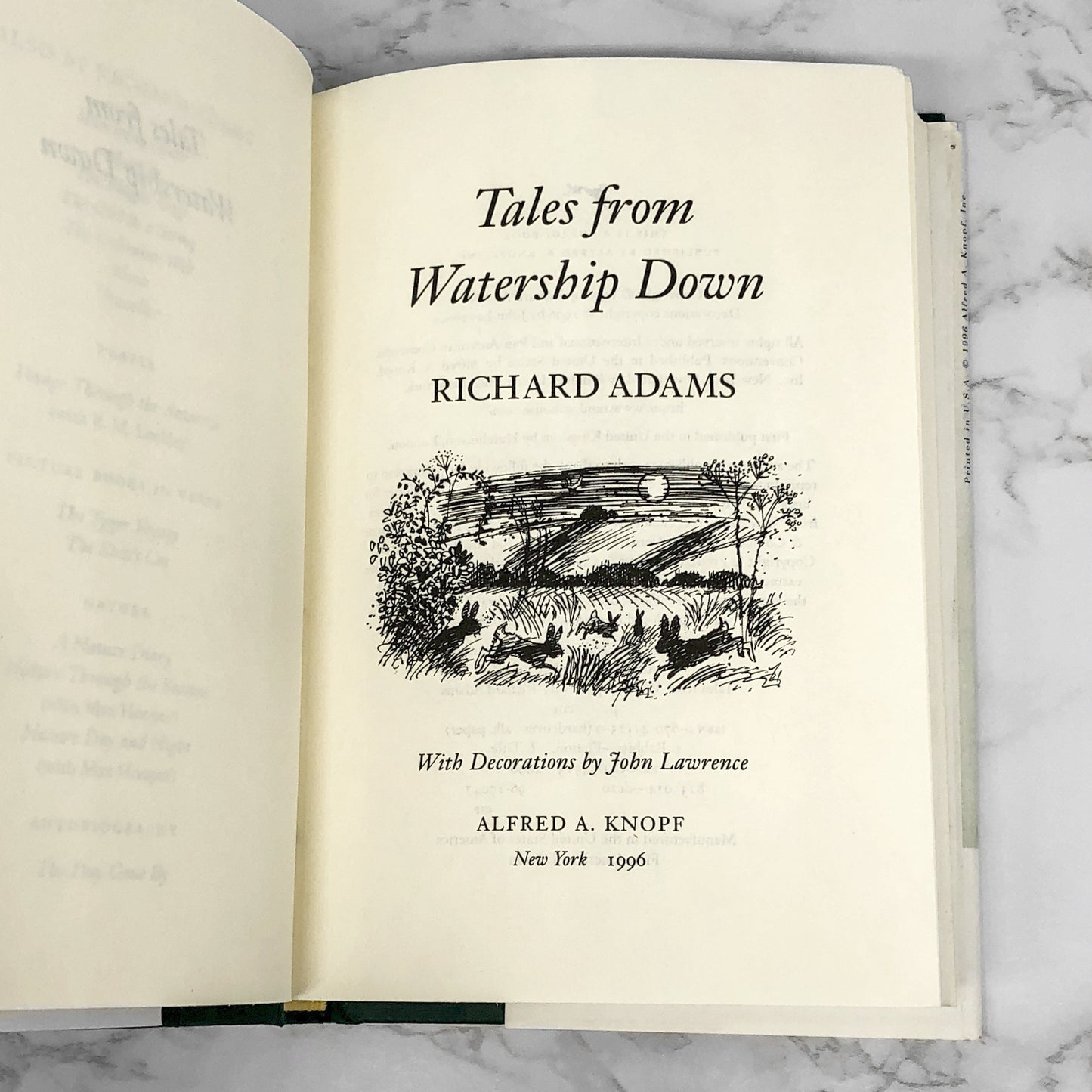 Tales From Watership Down by Richard Adams [FIRST EDITION] 1996