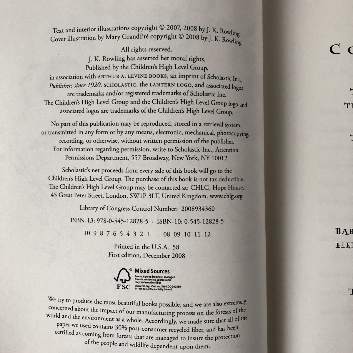 The Tales of The Beedle The Bard by J.K. Rowling [FIRST EDITION / FIRST PRINTING] - Bookshop Apocalypse