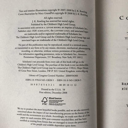 The Tales of The Beedle The Bard by J.K. Rowling [FIRST EDITION / FIRST PRINTING] - Bookshop Apocalypse