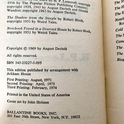 Tales of the Cthulhu Mythos Vol. 2 by H.P. Lovecraft & Others [1974 PAPERBACK]