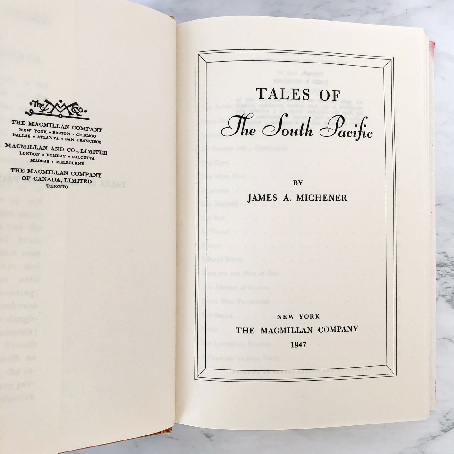 Tales of the South Pacific by James A. Michener [FIRST EDITION] 1947 • Macmillan