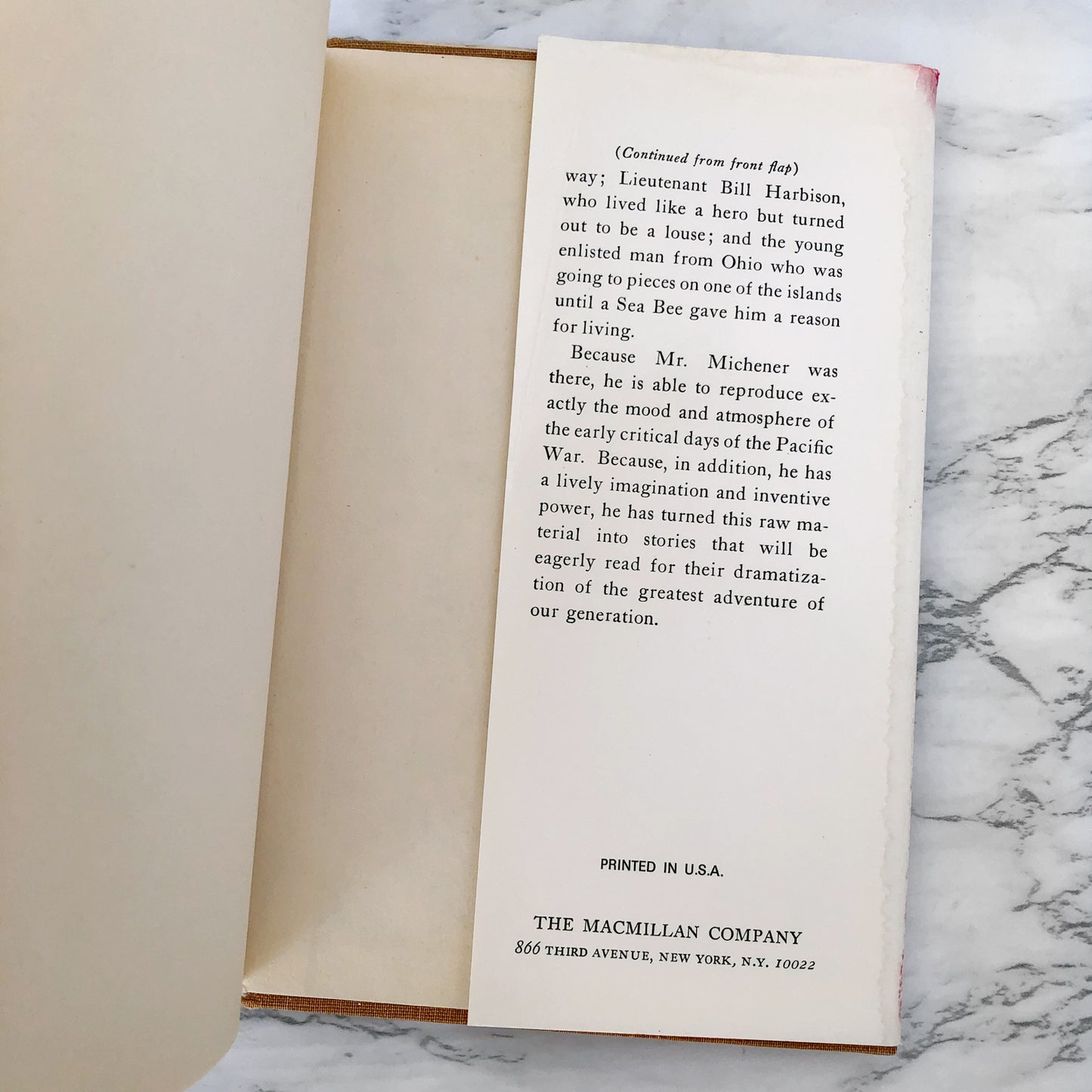 Tales of the South Pacific by James A. Michener [FIRST EDITION] 1947 • Macmillan