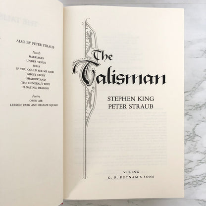 The Talisman by Stephen King & Peter Straub [FIRST EDITION]
