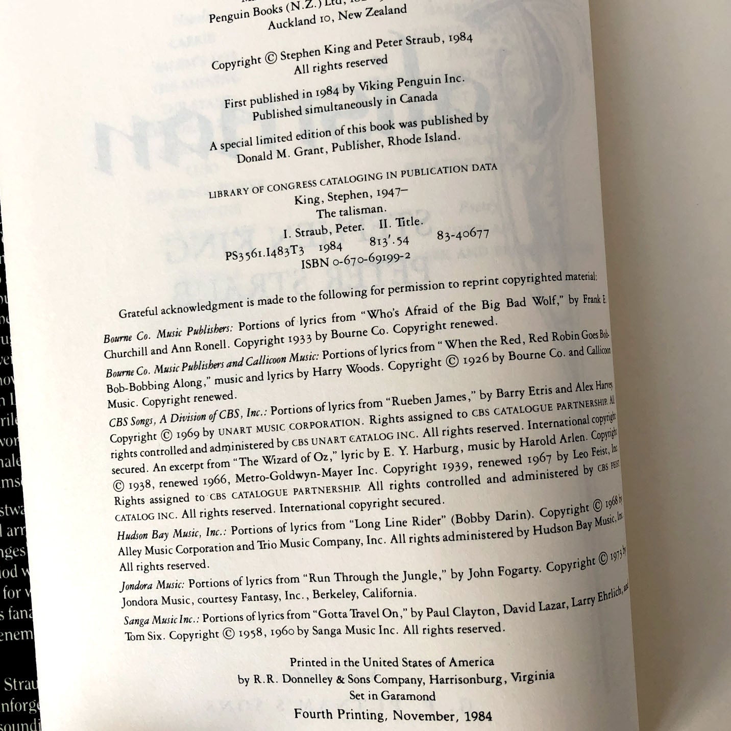 The Talisman by Stephen King & Peter Straub [FIRST EDITION]