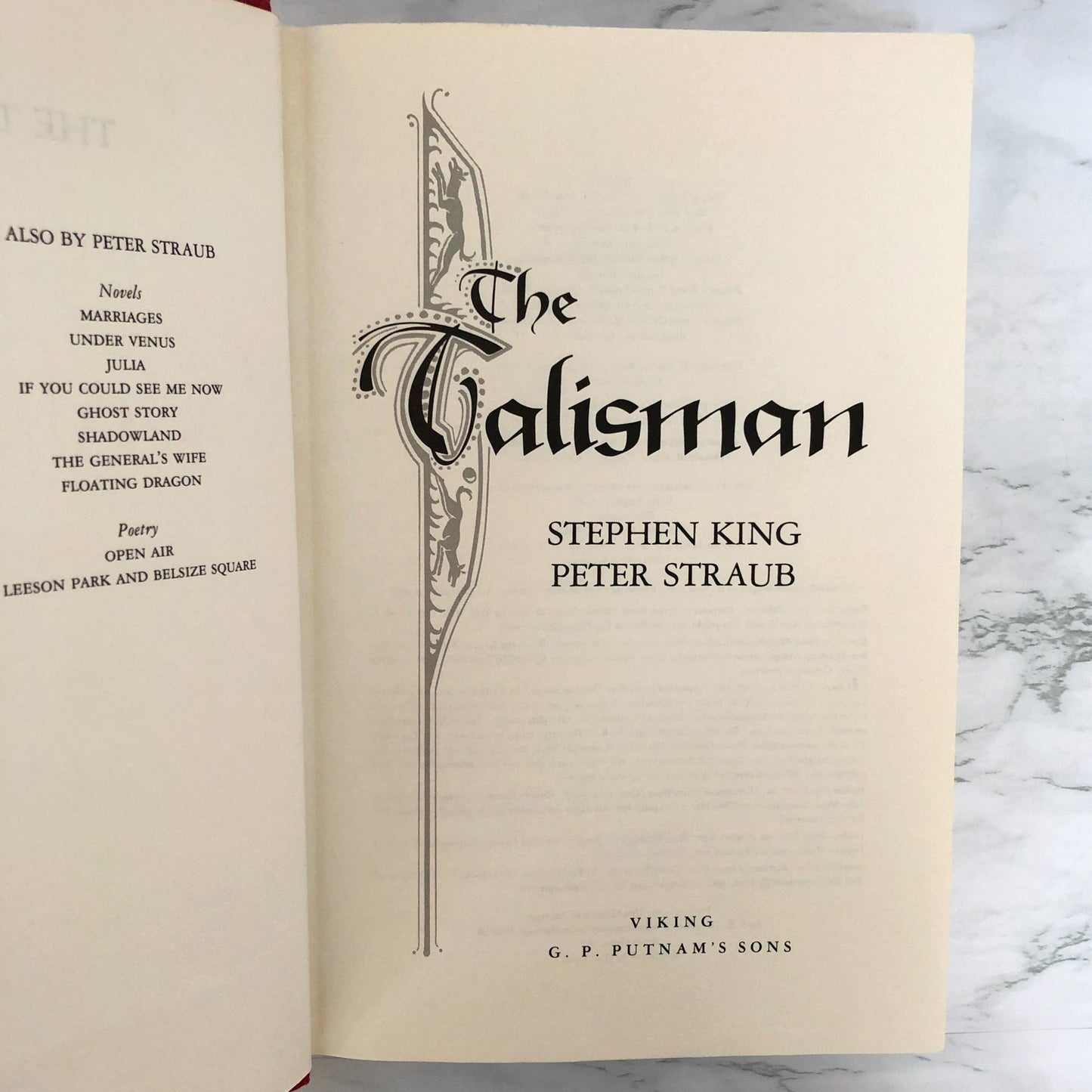 The Talisman by Stephen King & Peter Straub [FIRST EDITION • FIRST PRINTING] 1984