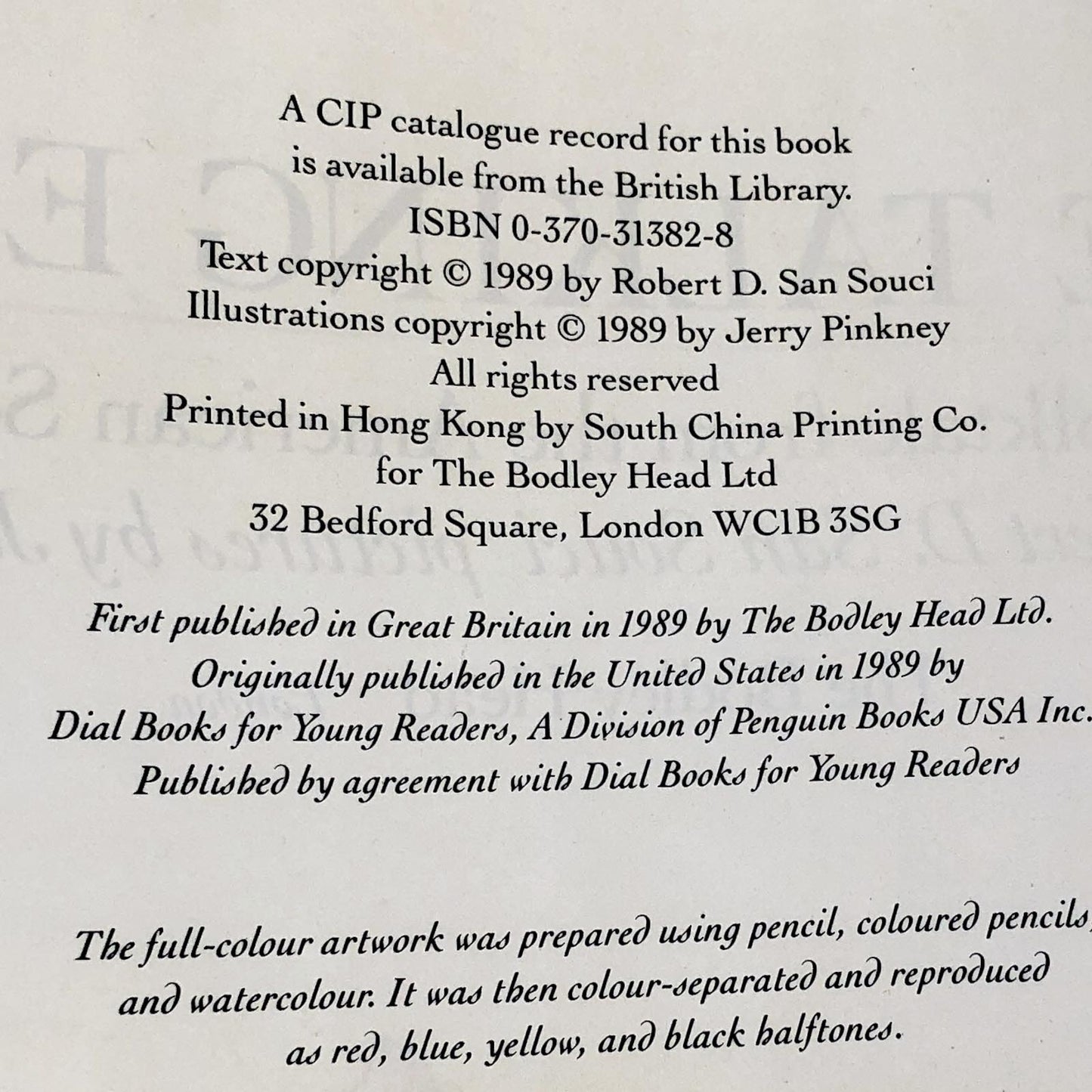 The Talking Eggs: A Folktale from the American South by Robert D. San Souci [U.K. FIRST EDITION] 1989