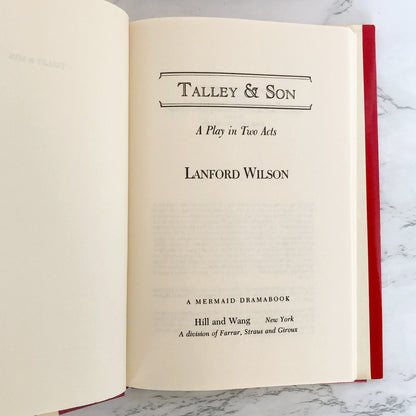 Talley and Son: A Play in Two Acts by Lanford Wilson [BOOK CLUB EDITION / 1986]
