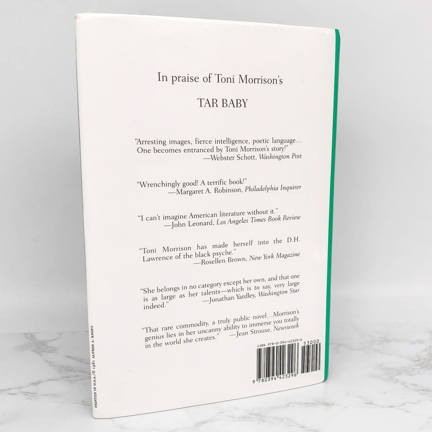 Tar Baby by Toni Morrison [FIRST EDITION] 21st Printing • 2019