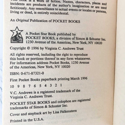 Tarnished Gold by V.C. Andrews [FIRST PAPERBACK PRINTING] 1996