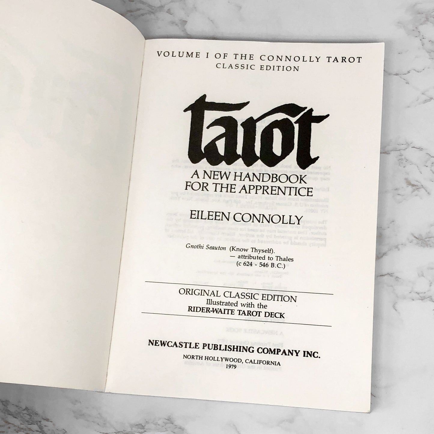 Tarot: A New Handbook for the Apprentice by Eileen Connolly [FIRST EDITION] 1979