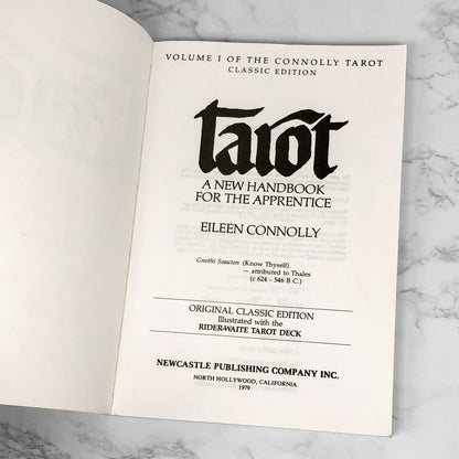 Tarot: A New Handbook for the Apprentice by Eileen Connolly [FIRST EDITION] 1979