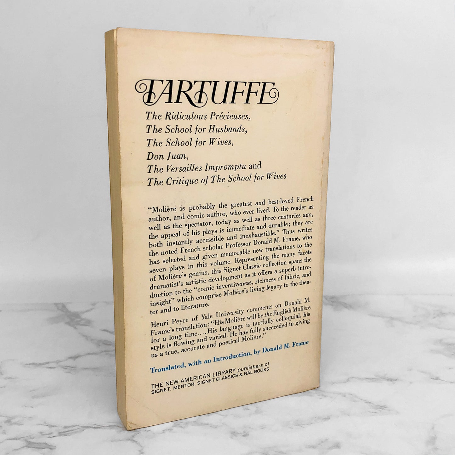 Tartuffe and Other Plays by Molière [1967 PAPERBACK] • Signet