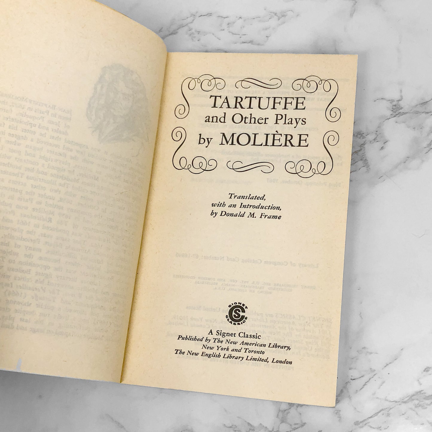 Tartuffe and Other Plays by Molière [1967 PAPERBACK] • Signet