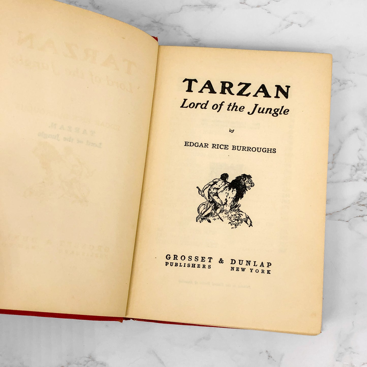 Tarzan • Lord of the Jungle by Edgar Rice Burroughs [FIRST EDITION] 1928 • Grosset & Dunlap