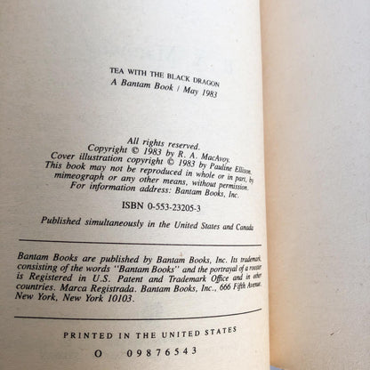 Tea with the Black Dragon by R.A. MacAvoy [FIRST EDITION / 1983]