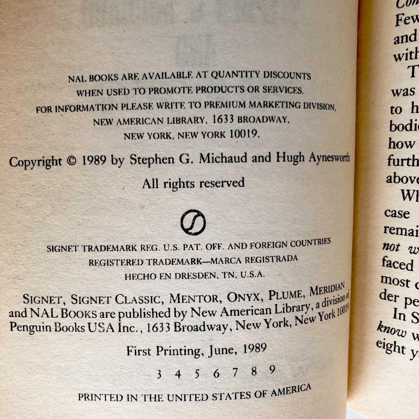 Ted Bundy: Conversations With a Killer [The Death Row Interviews] by Stephen G. Michaud & Hugh Aynesworth [FIRST EDITION] 1989