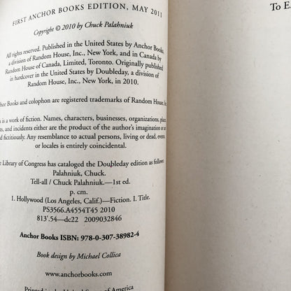 Tell All by Chuck Palahniuk [TRADE PAPERBACK / 2011] - Bookshop Apocalypse