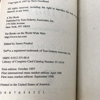 Temple of the Winds by Terry Goodkind [FIRST PAPERBACK PRINTING] 1998