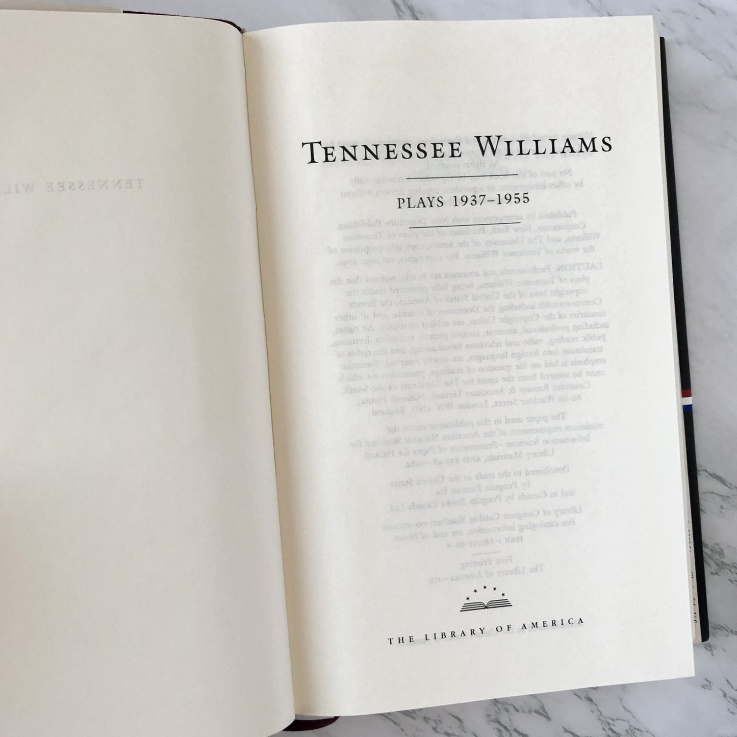 Plays: 1937-1955 by Tennessee Williams [LIBRARY OF AMERICA] - Bookshop Apocalypse