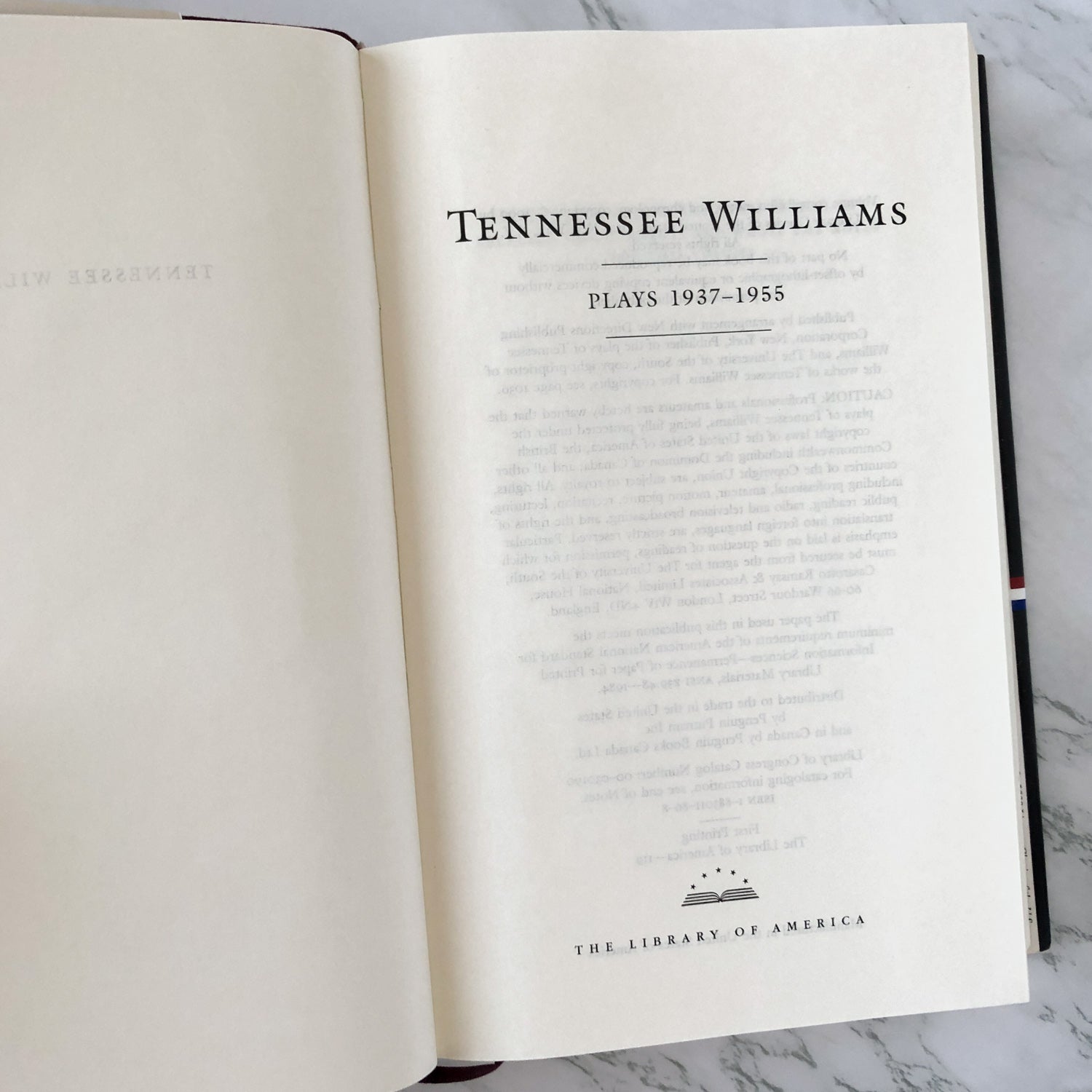 Plays: 1937-1955 by Tennessee Williams [LIBRARY OF AMERICA] - Bookshop Apocalypse