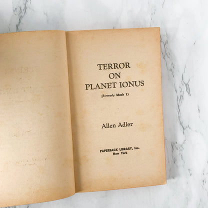 Terror on Planet Ionus by Allen Adler [1966 PAPERBACK]