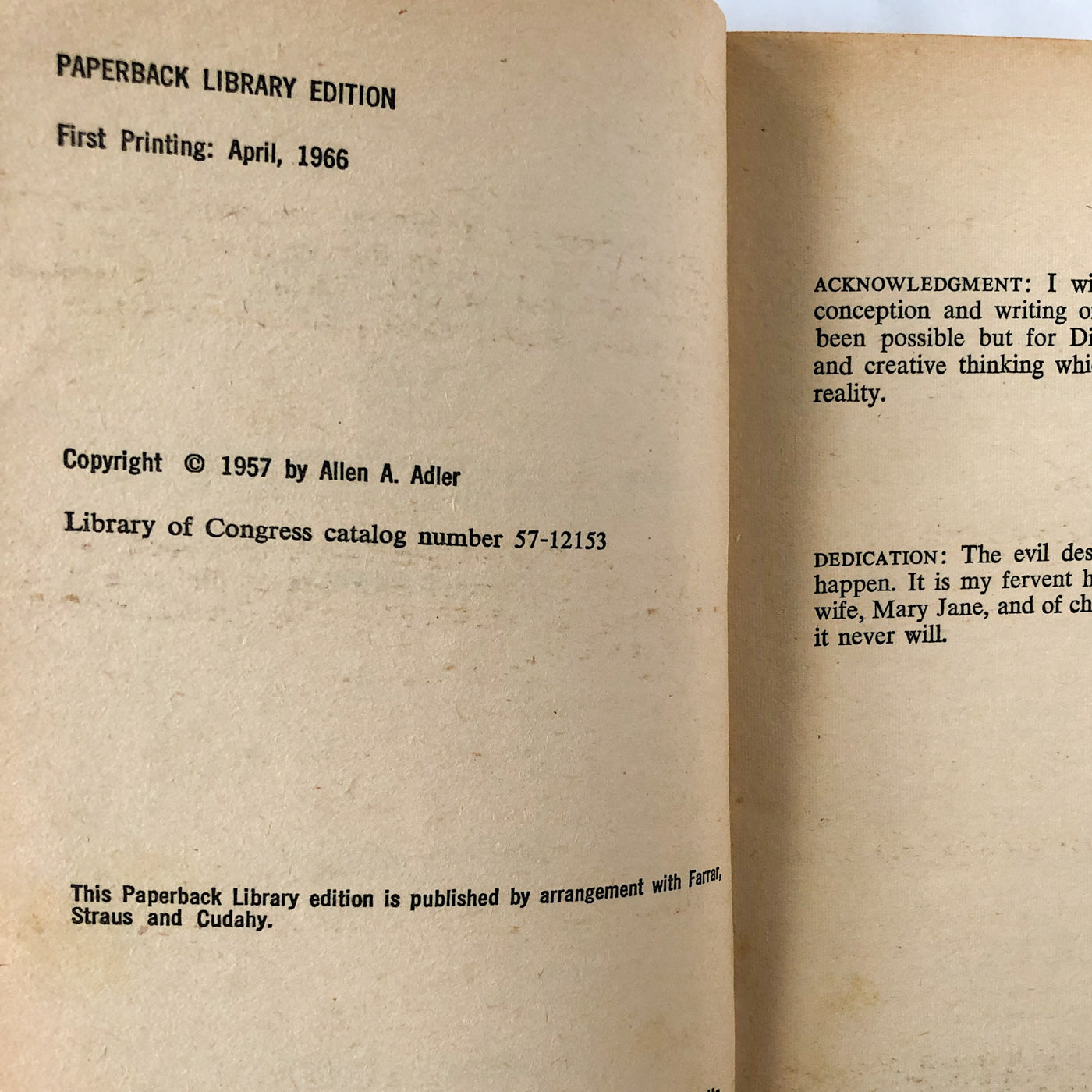 Terror on Planet Ionus by Allen Adler [1966 PAPERBACK]