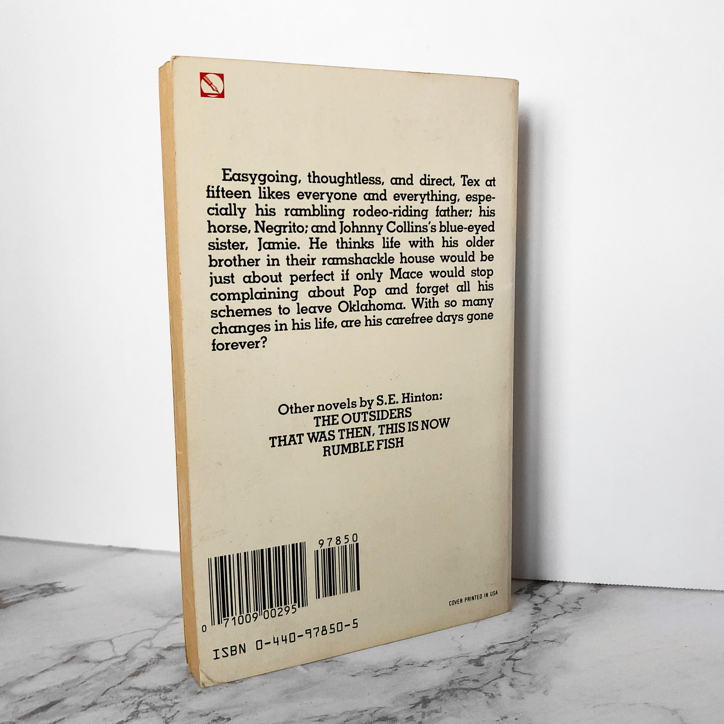 Tex by S.E. Hinton [1982 PAPERBACK] - Bookshop Apocalypse