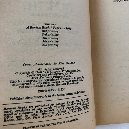 The Fog by Dennis Etchison [MOVIE TIE-IN PAPERBACK] - Bookshop Apocalypse