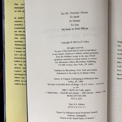 The Heart is Deceitful Above All Things by J.T. Leroy [FIRST EDITION] - Bookshop Apocalypse