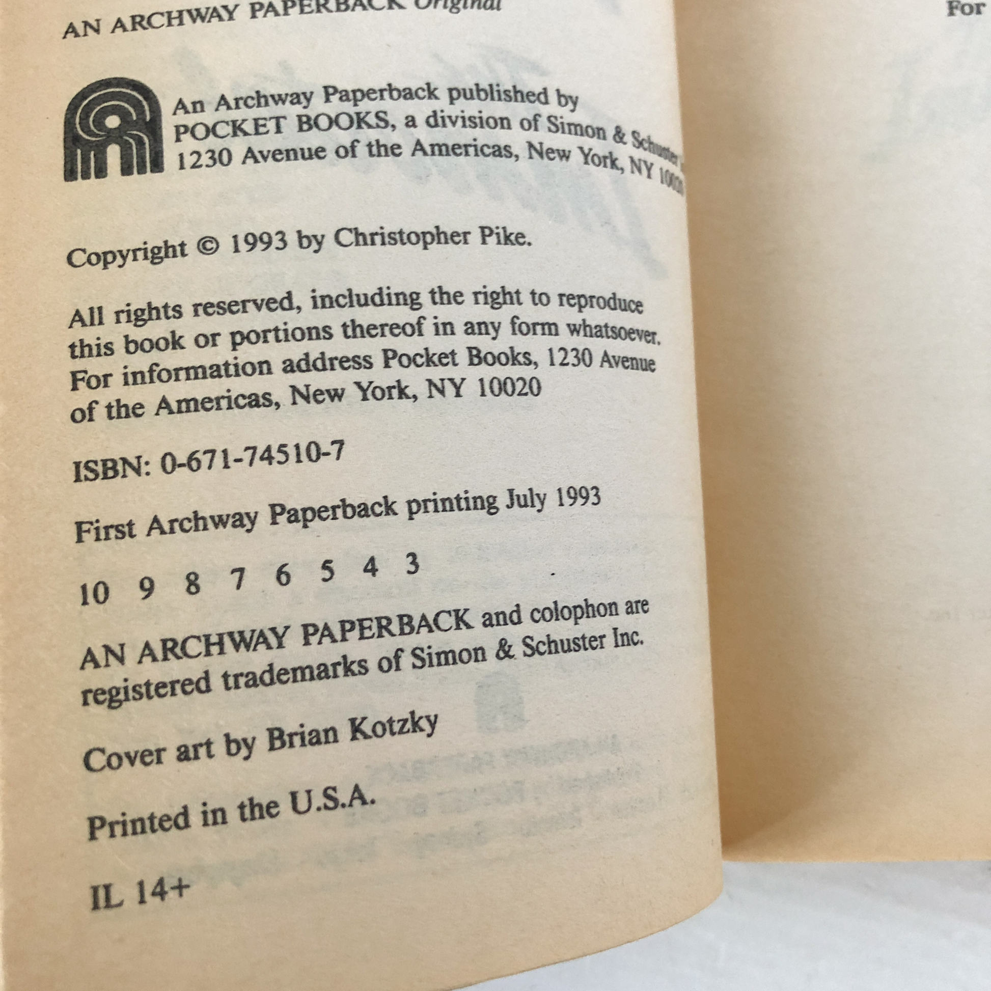 The Immortal by Christopher Pike [FIRST EDITION] - Bookshop Apocalypse