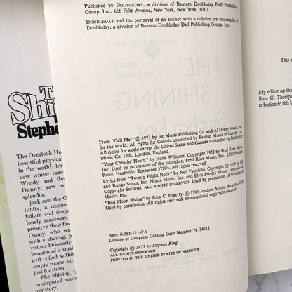 The Shining by Stephen King [FIRST BOOK CLUB EDITION / 1977] - Bookshop Apocalypse