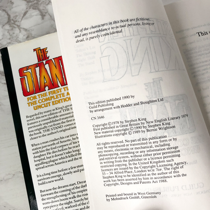 The Stand by Stephen King [UK HARDCOVER REISSUE / 1990] - Bookshop Apocalypse