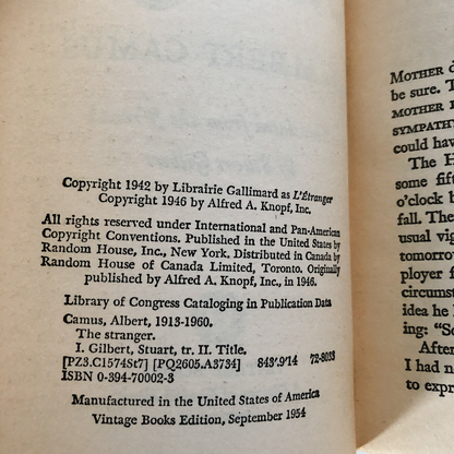 The Stranger by Albert Camus - Bookshop Apocalypse