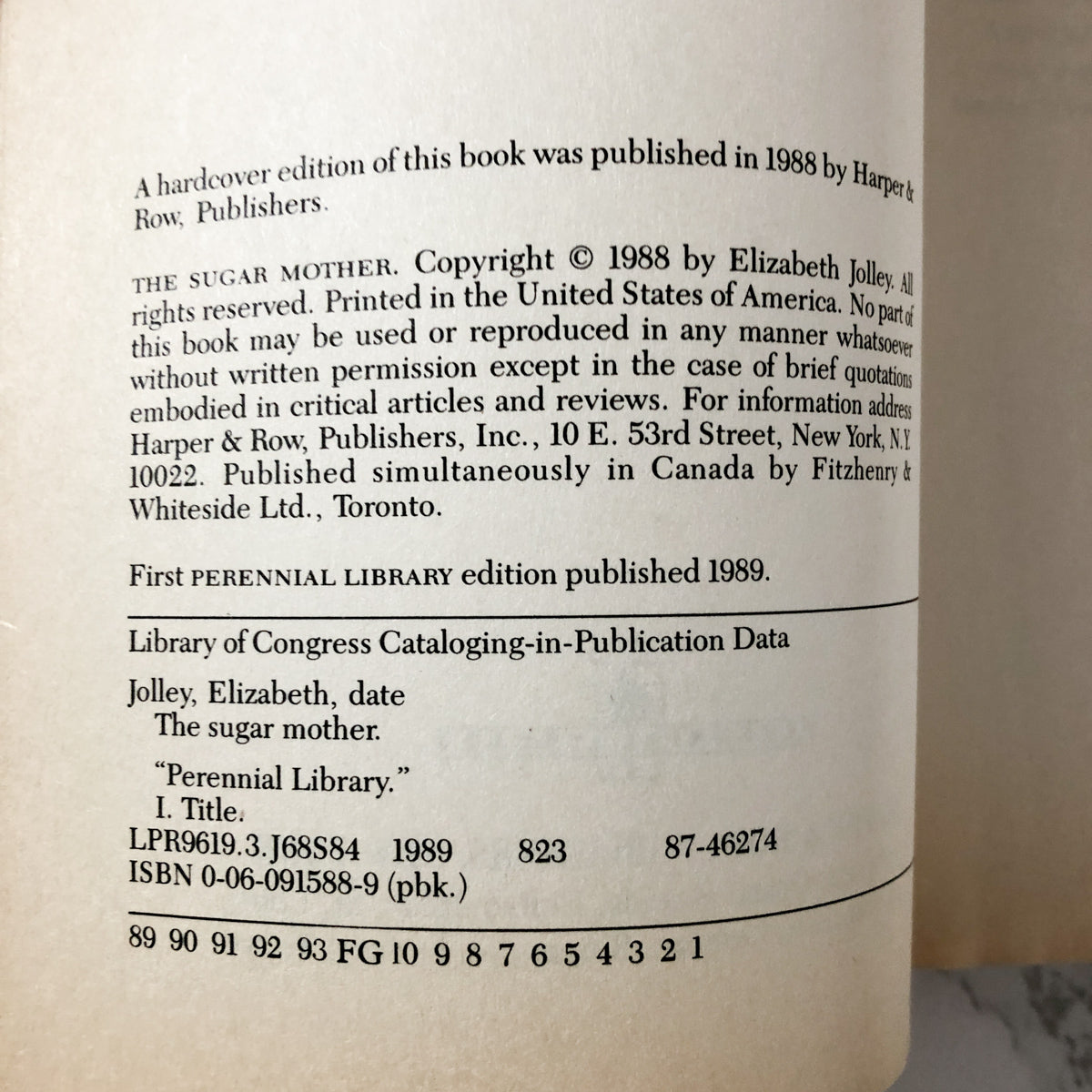 The Sugar Mother by Elizabeth Jolley [FIRST PAPERBACK PRINTING] - Bookshop Apocalypse