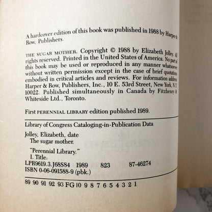 The Sugar Mother by Elizabeth Jolley [FIRST PAPERBACK PRINTING] - Bookshop Apocalypse