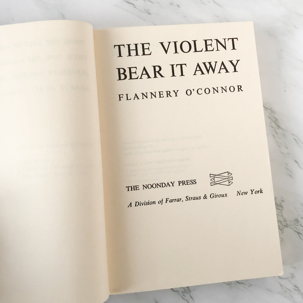 The Violent Bear it Away by Flannery O'Connor [FIRST PAPERBACK EDITION] - Bookshop Apocalypse