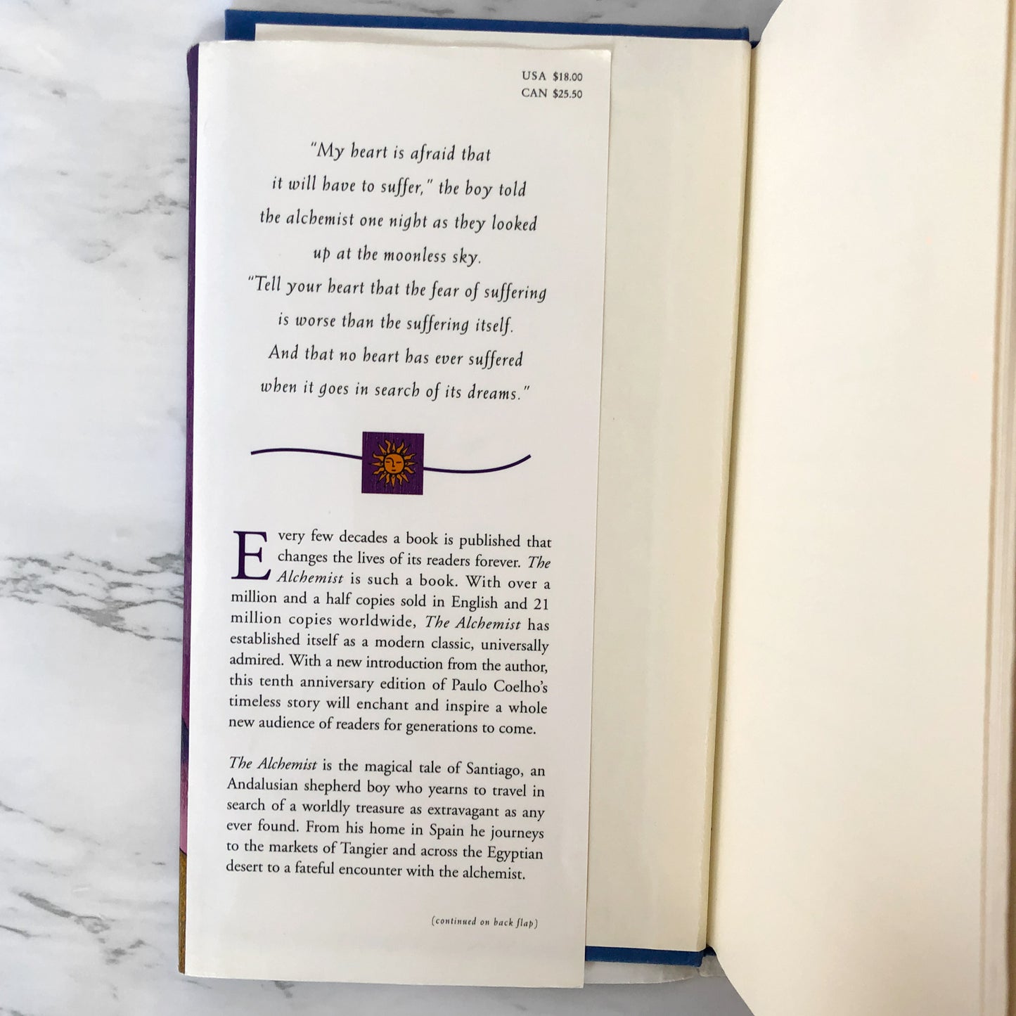 The Alchemist by Paulo Coelho [10th ANNIVERSARY HARDCOVER / 1998]