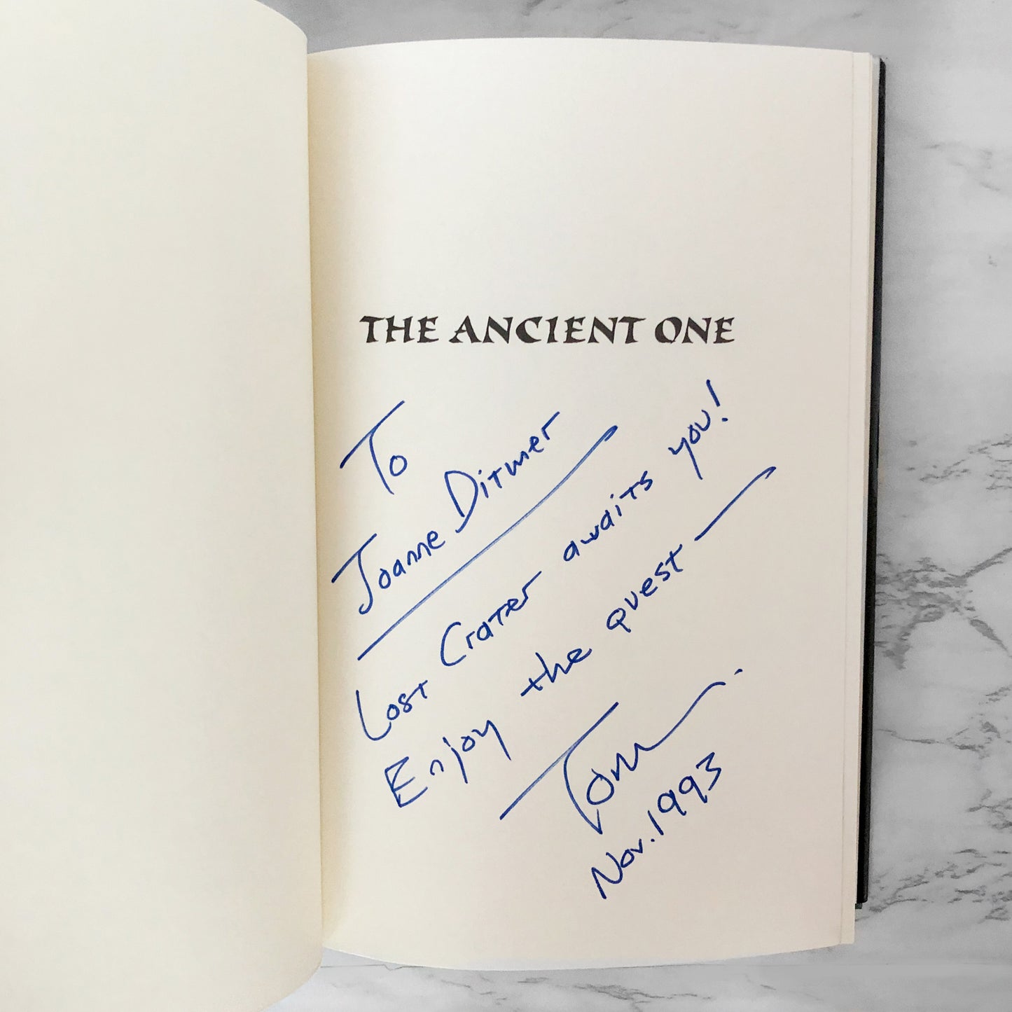 The Ancient One by T.A Barron SIGNED! [FIRST EDITION / FIRST PRINTING] 1992