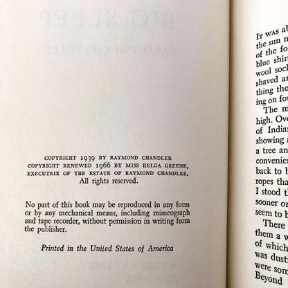 The Big Sleep by Raymond Chandler [BOOK CLUB EDITION / 1966]