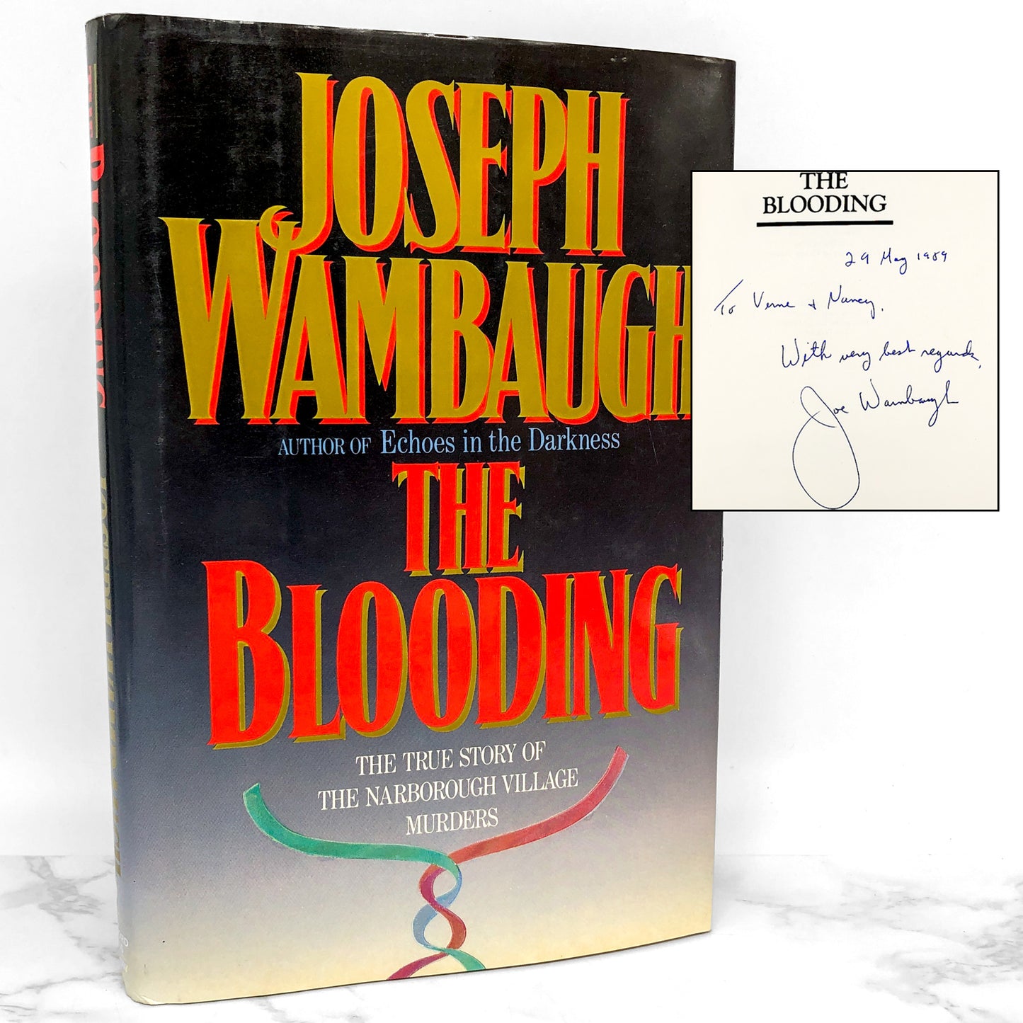 The Blooding by Joseph Wambaugh SIGNED! [FIRST EDITION • FIRST PRINTING] 1989